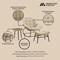 Manhattan Comfort Benson 3-Piece Patio Rocking Chair with Ottoman and Table  in Cream OD-CV024-CR - alternate 2